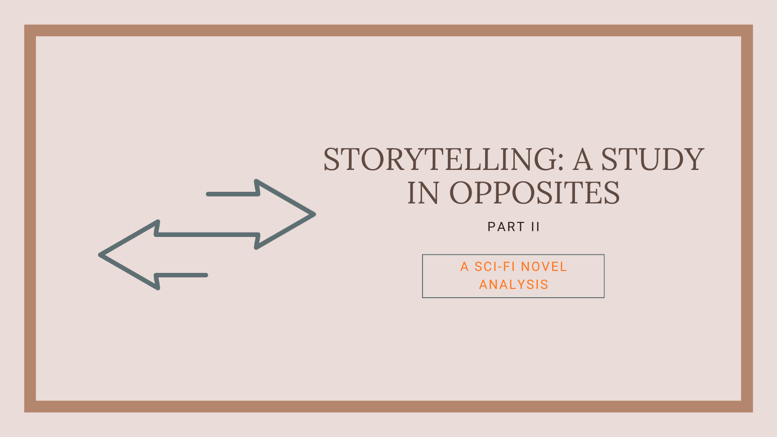 Storytelling: A Study in Opposites Part II